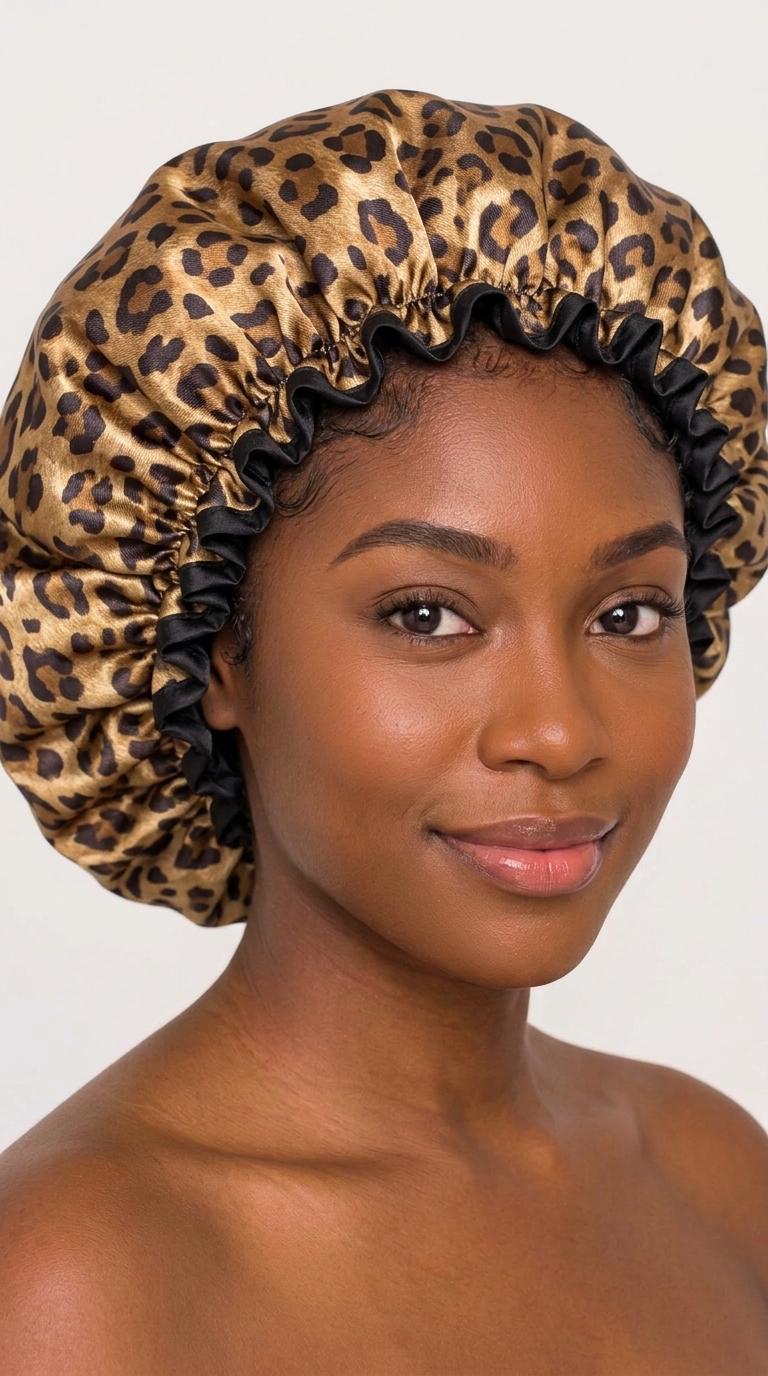 Double-Layer Waterproof Shower Cap – Reusable Hair Protection Cap