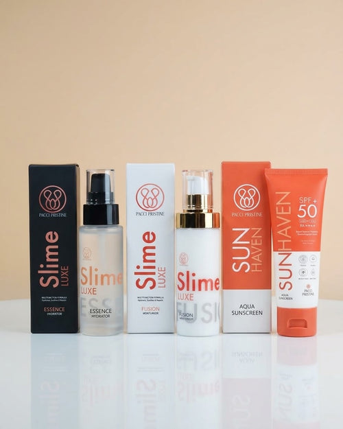 Passive Pristine Complete Glow & Protection Set – Slime Luxe Hydrator+ Slime Luxe Moisturizer+ Sun Haven SPF 50