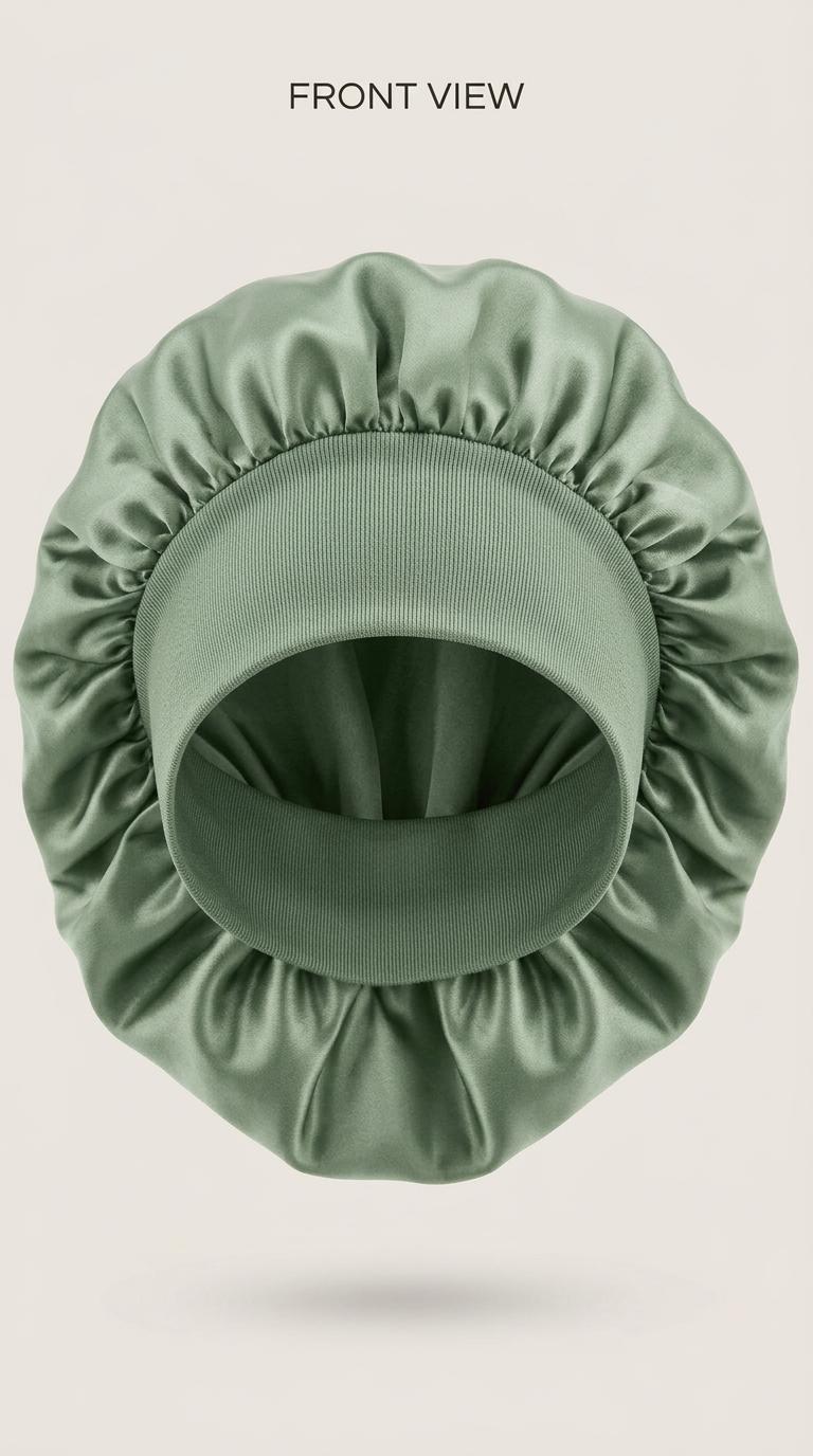 Premium Satin Bonnet with 3.5" Stretchy Wide Band