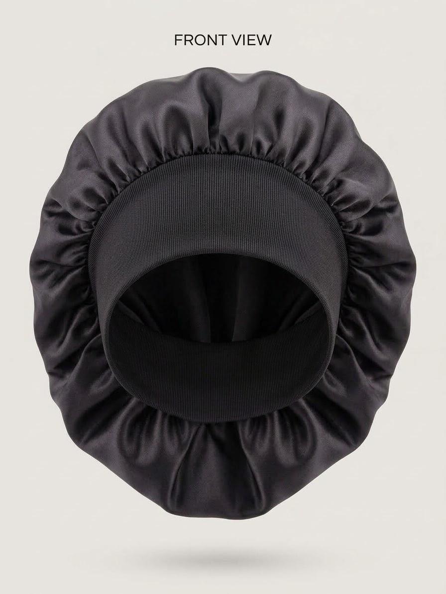 Premium Satin Bonnet with 3.5" Stretchy Wide Band