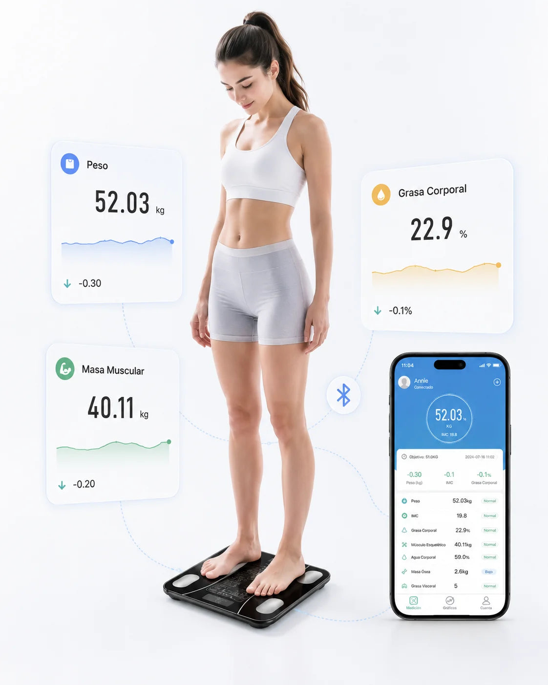 Digitale Körperwaage – perfekt für das Fitness-Monitoring.