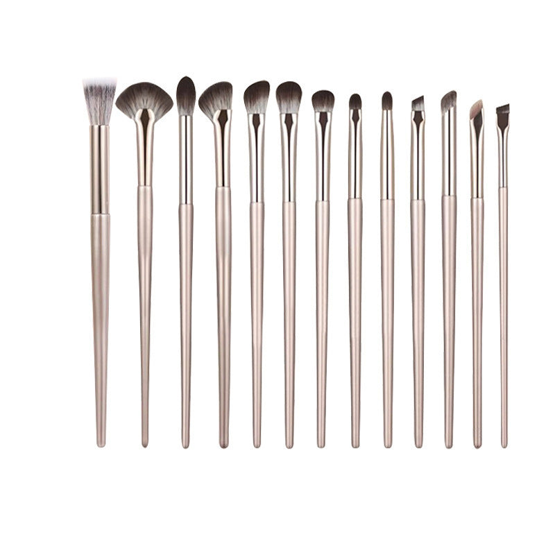 New Makeup Brush Set of 15 Gold-Plated Brushes.