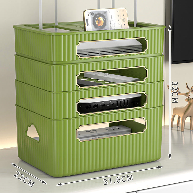WLAN-Router-Aufbewahrungsbox, TV-Set-Top-Box-Regal, Kabelmanagement, Desktop-Organizer für Modem/Router