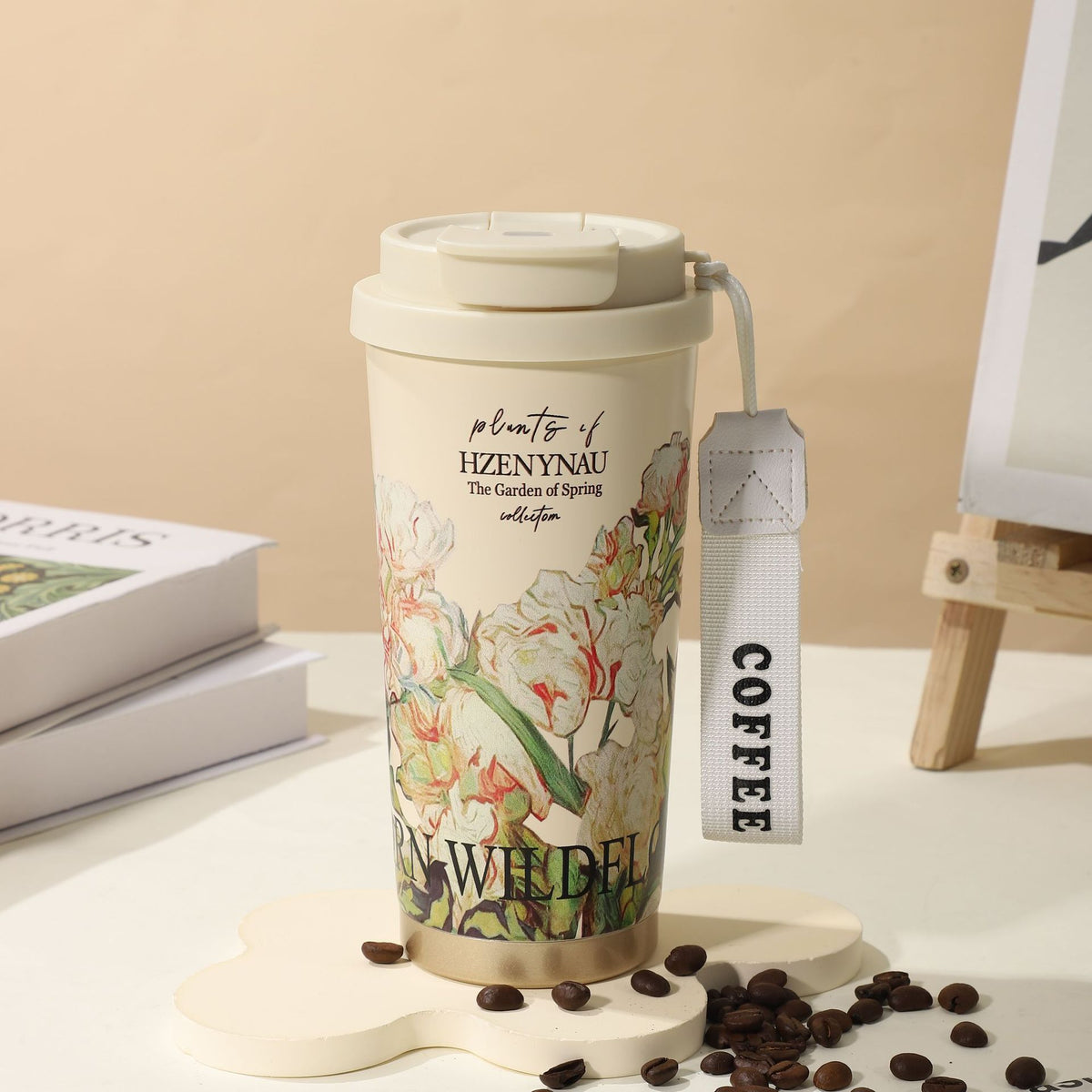 Sommer-Isolierbecher aus Edelstahl, Thermobecher, Kaffeebecher, doppelwandiger Auto-Becher, Geschenkbecher mit Smart-Display, personalisierbar