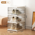 Einfacher, staubdichter Schuh-Organizer aus Kunststoff, transparente Schuhbox, montagefrei, faltbares Schuhregal