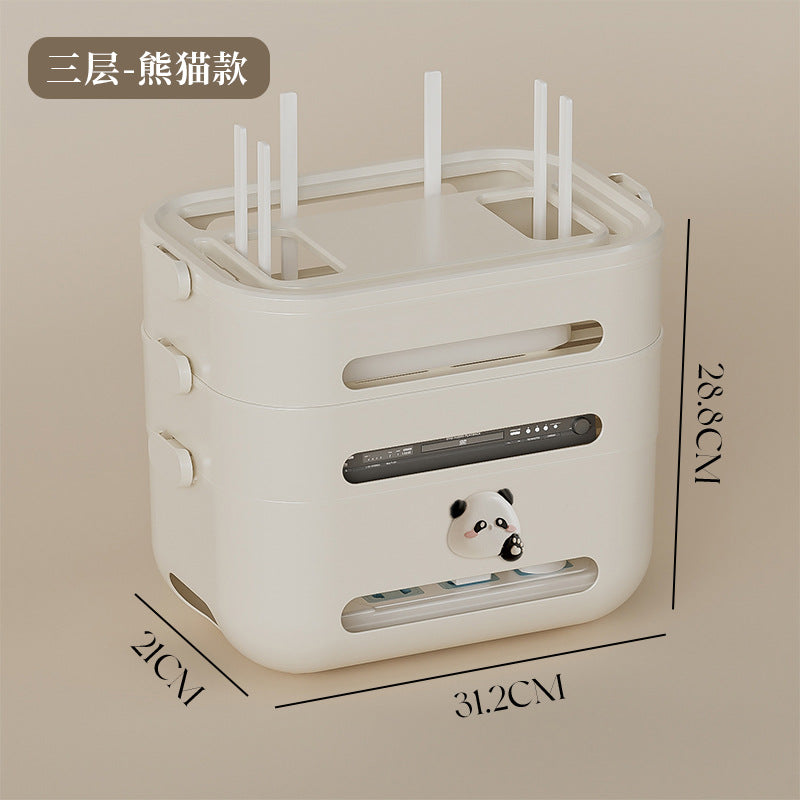 WLAN-Router-Aufbewahrungsbox, TV-Set-Top-Box-Regal, Kabelmanagement, Desktop-Organizer für Modem/Router