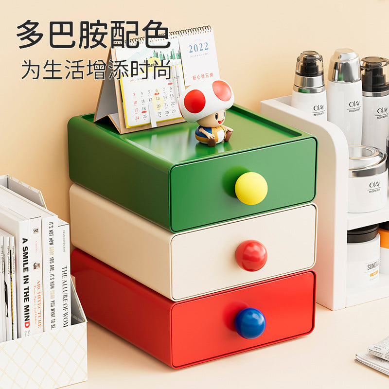 DZ1080 Kunststoff-Schubladenbox Dopamin-Schreibtisch-Organizer für Kosmetik und Bürobedarf