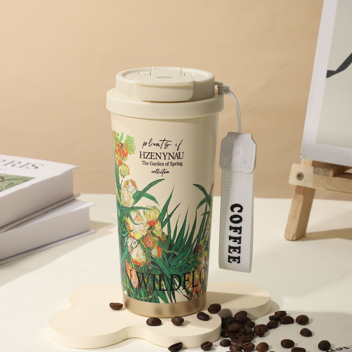 Sommer-Isolierbecher aus Edelstahl, Thermobecher, Kaffeebecher, doppelwandiger Auto-Becher, Geschenkbecher mit Smart-Display, personalisierbar