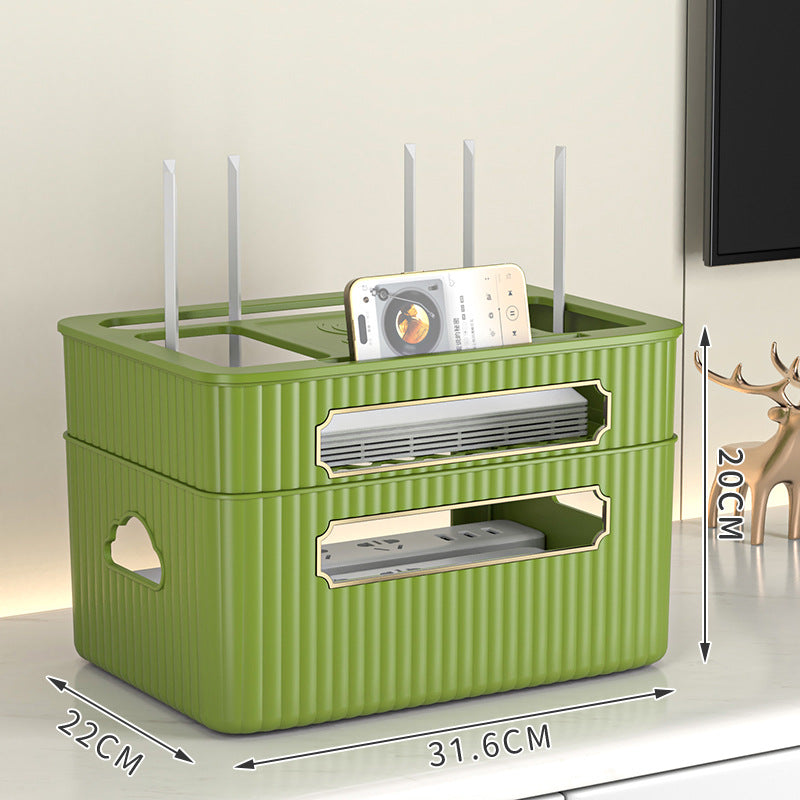 WLAN-Router-Aufbewahrungsbox, TV-Set-Top-Box-Regal, Kabelmanagement, Desktop-Organizer für Modem/Router