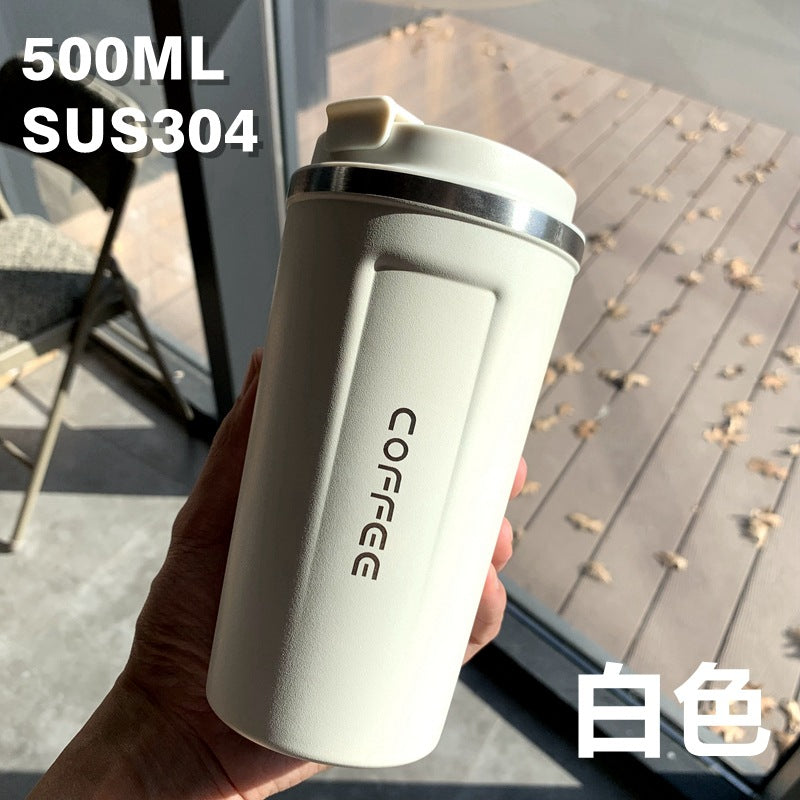 Sommer-Isolierbecher aus Edelstahl, Thermobecher, Kaffeebecher, doppelwandiger Auto-Becher, Geschenkbecher mit Smart-Display, personalisierbar