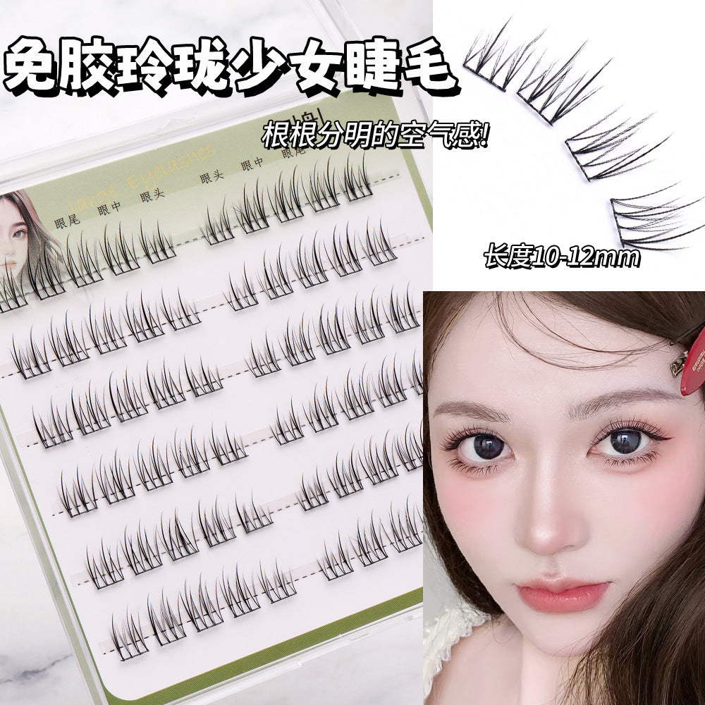 Light-Colored Glue less Natural  Eyelashes
