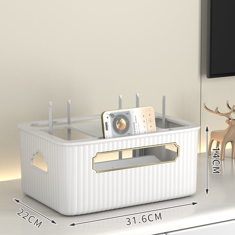 WLAN-Router-Aufbewahrungsbox, TV-Set-Top-Box-Regal, Kabelmanagement, Desktop-Organizer für Modem/Router