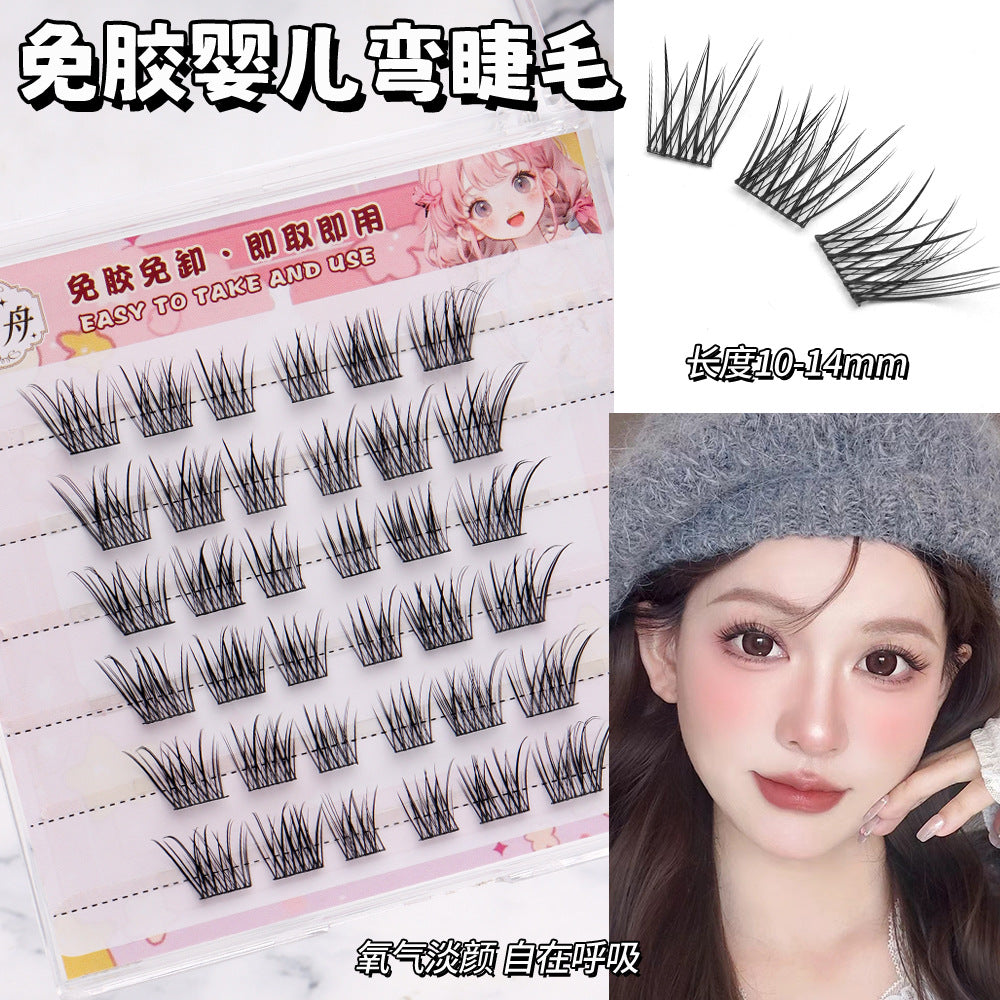 Light-Colored Glue less Natural  Eyelashes