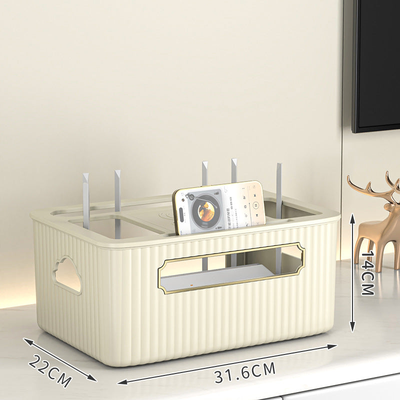 WLAN-Router-Aufbewahrungsbox, TV-Set-Top-Box-Regal, Kabelmanagement, Desktop-Organizer für Modem/Router