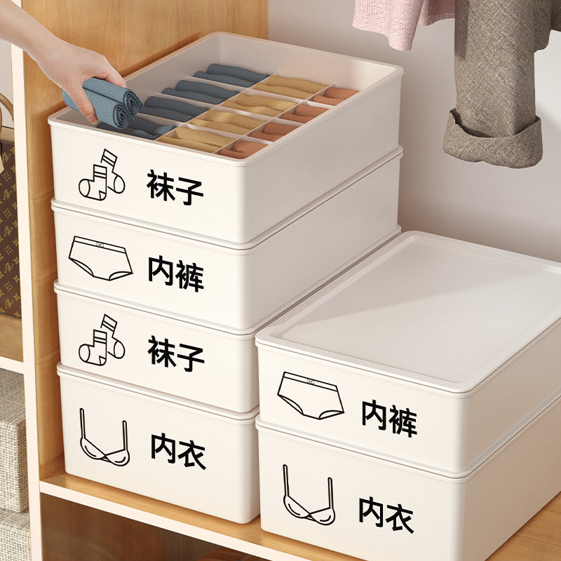 Aufbewahrungsbox für Unterwäsche und Socken aus Kunststoff, Kosmetik-Organizer