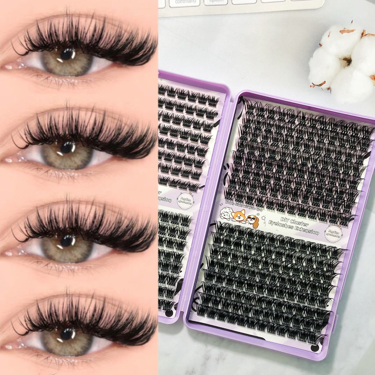 Thick Wm 11  Eyelashes DIY Self-Grafting Set