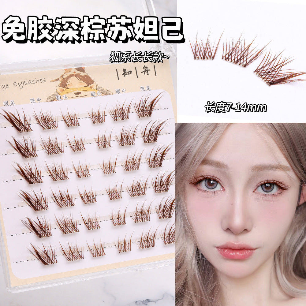 Light-Colored Glue less Natural  Eyelashes