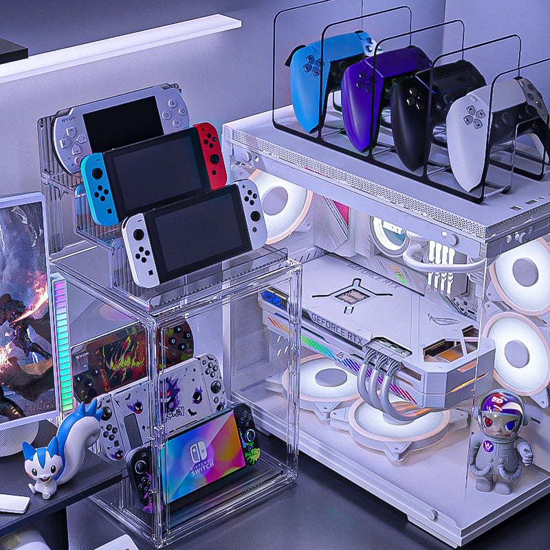 Aufbewahrungsständer für Switch-Controller, unterteiltes Display-Regal, Anti-Druck-Schutz für Analog-Sticks, Nintendo-Controller-Ständer