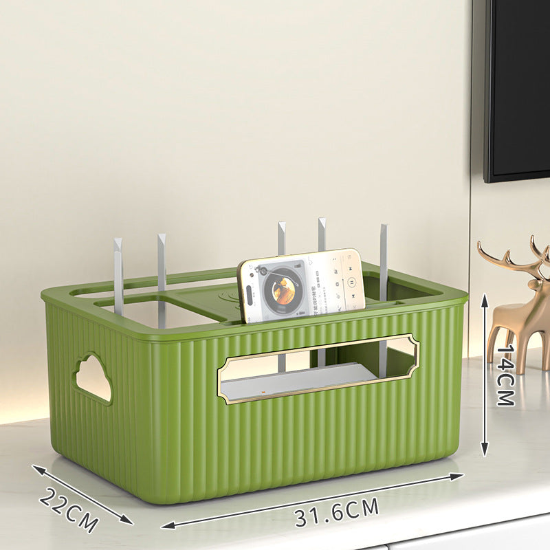 WLAN-Router-Aufbewahrungsbox, TV-Set-Top-Box-Regal, Kabelmanagement, Desktop-Organizer für Modem/Router