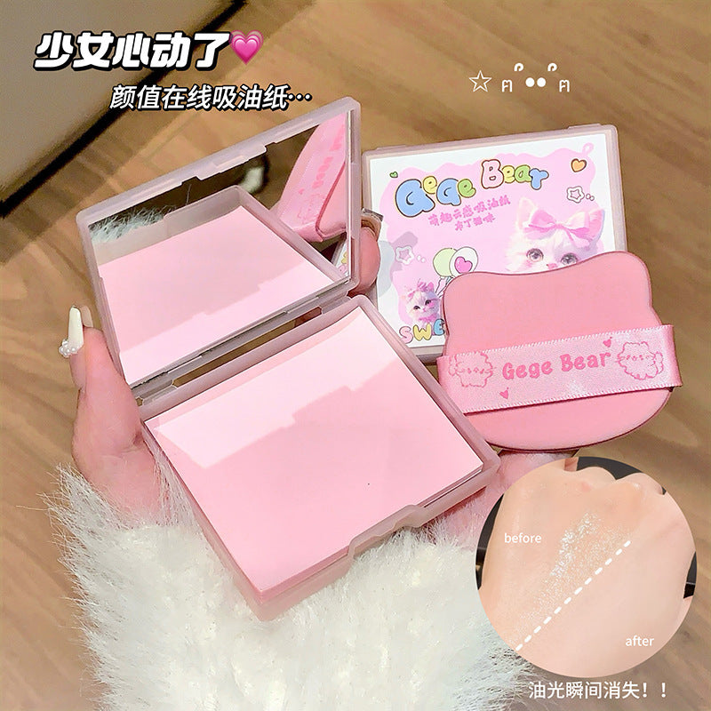 Gege Bear Cute  Facial Oil Absorbing Paper Oil Control Refreshing