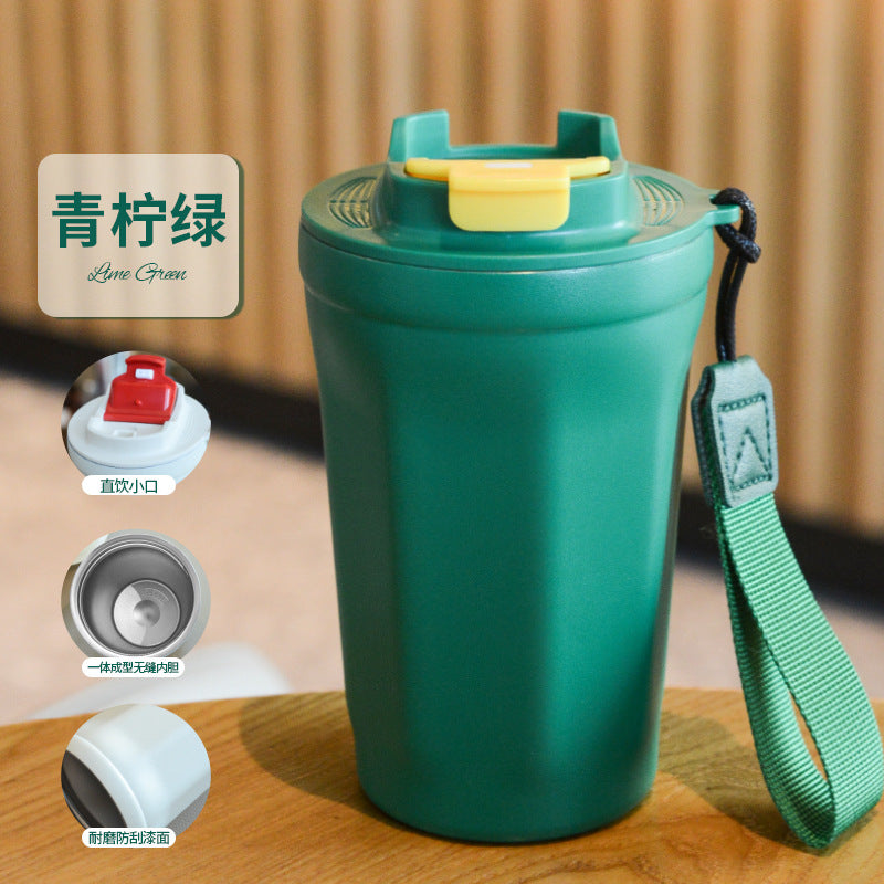 Sommer-Isolierbecher aus Edelstahl, Thermobecher, Kaffeebecher, doppelwandiger Auto-Becher, Geschenkbecher mit Smart-Display, personalisierbar