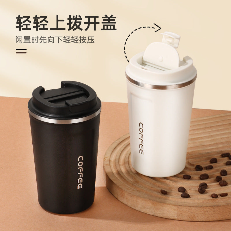 Sommer-Isolierbecher aus Edelstahl, Thermobecher, Kaffeebecher, doppelwandiger Auto-Becher, Geschenkbecher mit Smart-Display, personalisierbar