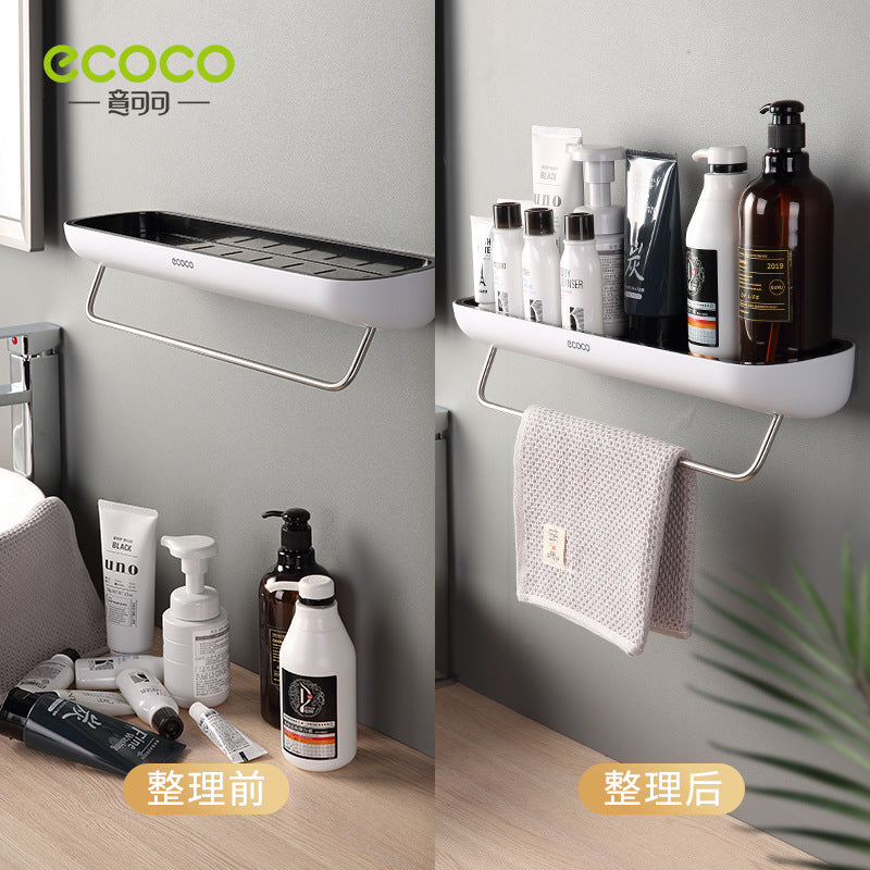 Italienisches Coco Badezimmer-Aufbewahrungsregal, Waschtisch-Organizer, perforationsfreies Wandregal, multifunktionales Abfluss-Regal für das Badezimmer