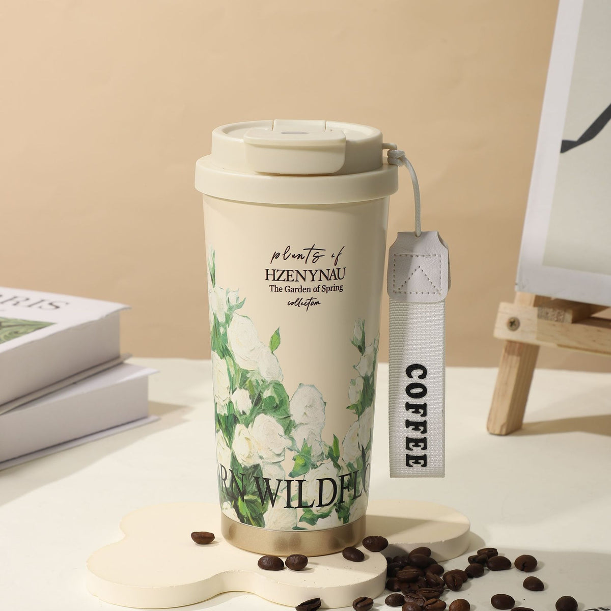 Sommer-Isolierbecher aus Edelstahl, Thermobecher, Kaffeebecher, doppelwandiger Auto-Becher, Geschenkbecher mit Smart-Display, personalisierbar