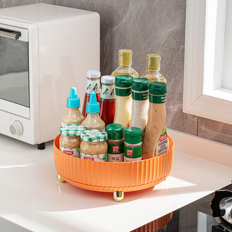 Drehbare Haushalts-Aufbewahrungsbox für den Schreibtisch, Aufbewahrungsregal für Hautpflegeprodukte, Schminktisch-Kunststoffbox, geeignet für Küche, Wohnzimmer und Schlafzimmer
