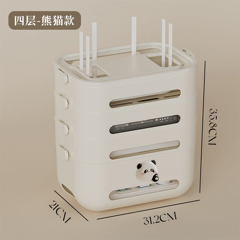 WLAN-Router-Aufbewahrungsbox, TV-Set-Top-Box-Regal, Kabelmanagement, Desktop-Organizer für Modem/Router
