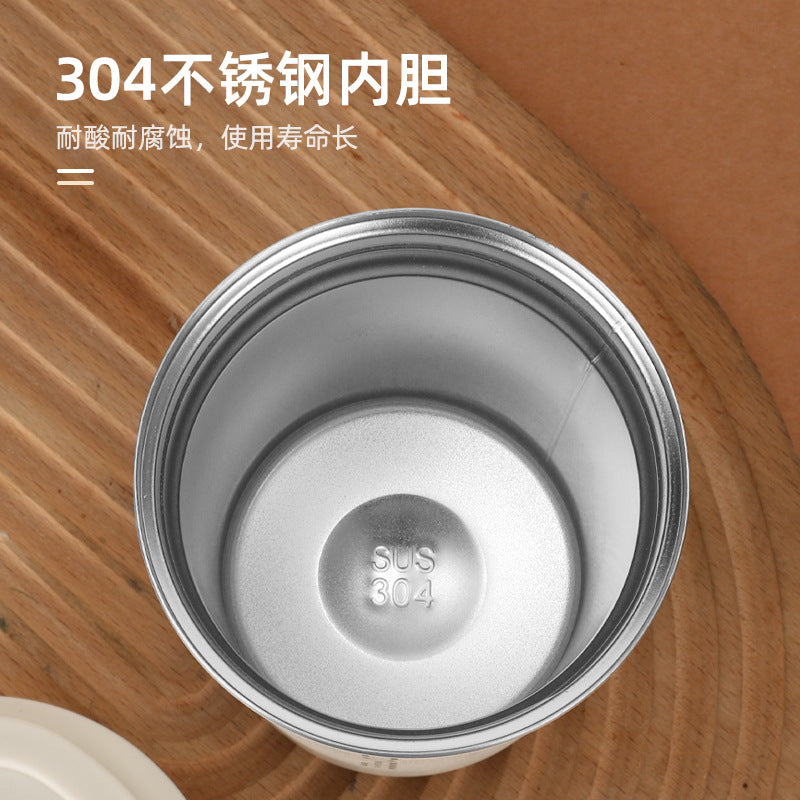 Sommer-Isolierbecher aus Edelstahl, Thermobecher, Kaffeebecher, doppelwandiger Auto-Becher, Geschenkbecher mit Smart-Display, personalisierbar