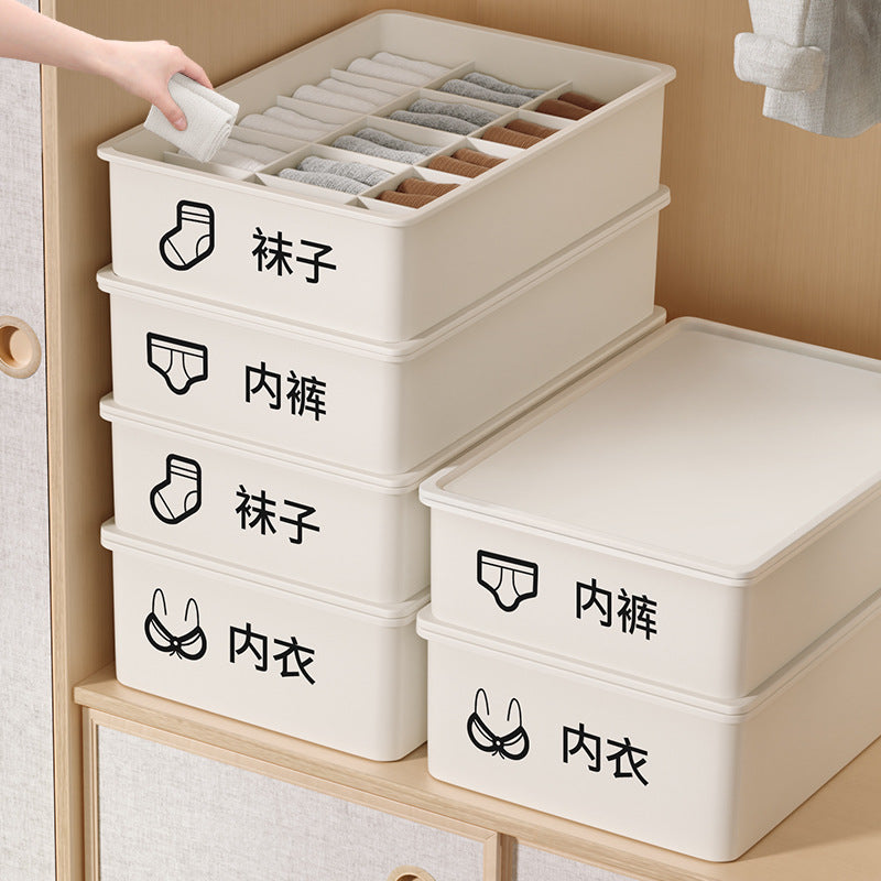 Aufbewahrungsbox für Unterwäsche und Socken aus Kunststoff, Kosmetik-Organizer