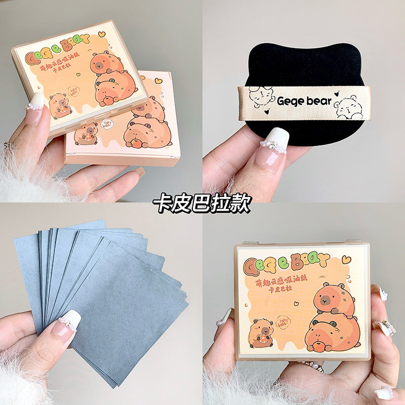 Gege Bear Cute  Facial Oil Absorbing Paper Oil Control Refreshing