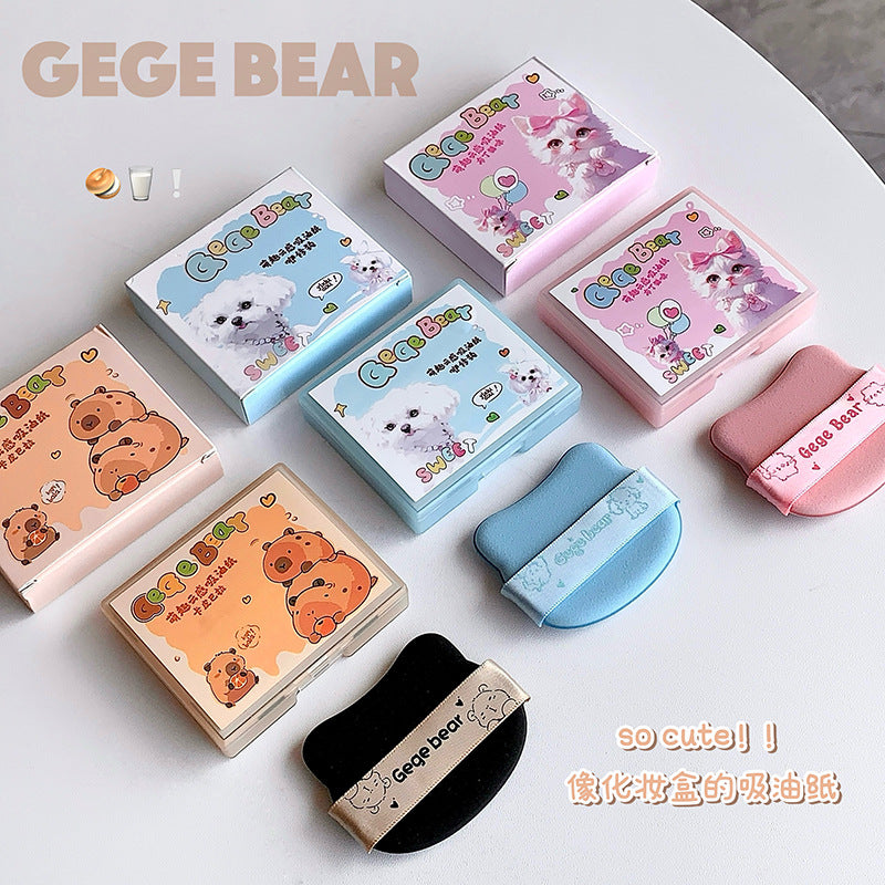 Gege Bear Cute  Facial Oil Absorbing Paper Oil Control Refreshing