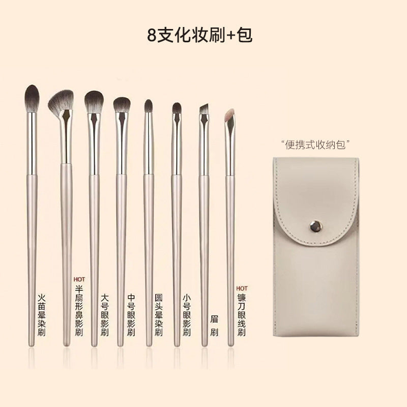New Makeup Brush Set of 15 Gold-Plated Brushes.