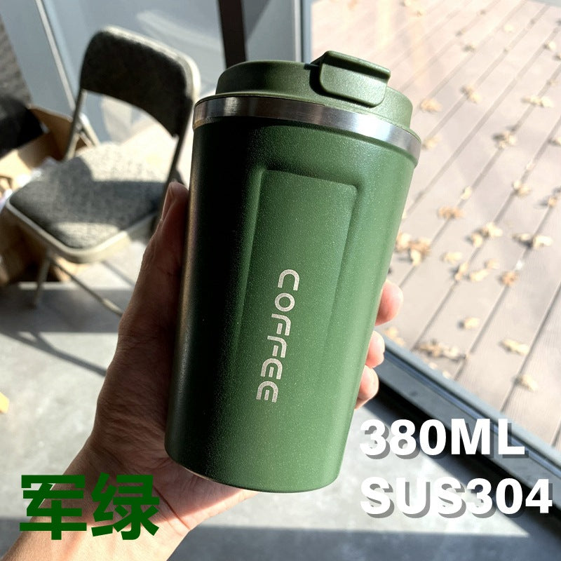 Sommer-Isolierbecher aus Edelstahl, Thermobecher, Kaffeebecher, doppelwandiger Auto-Becher, Geschenkbecher mit Smart-Display, personalisierbar