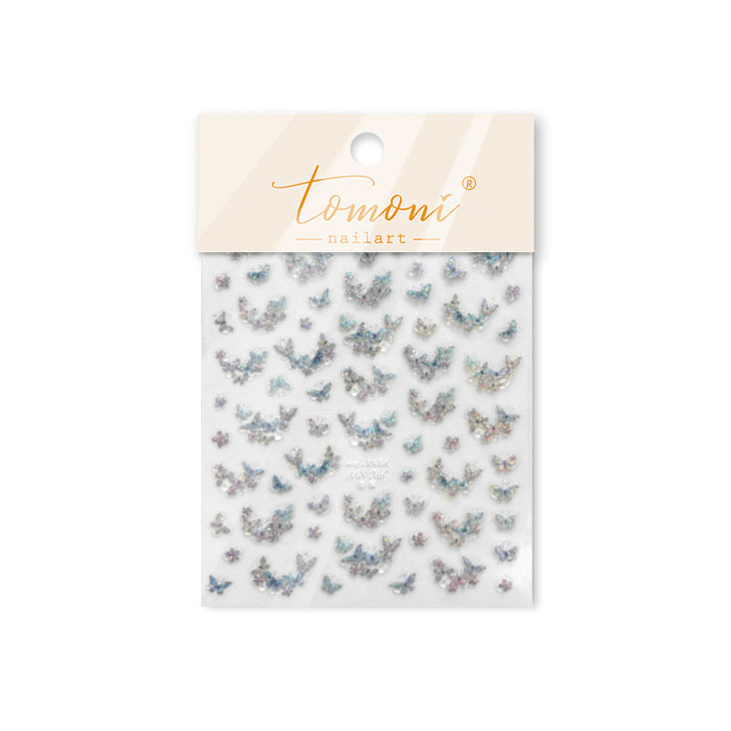 Shell Light Butterfly Bubble Nail Art Stickers New 3D