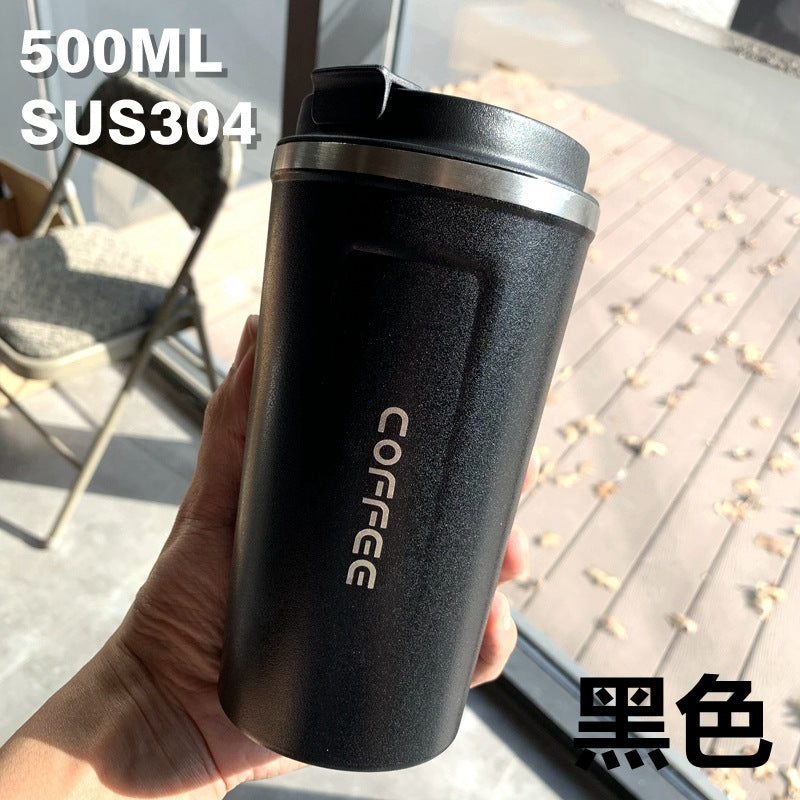 Sommer-Isolierbecher aus Edelstahl, Thermobecher, Kaffeebecher, doppelwandiger Auto-Becher, Geschenkbecher mit Smart-Display, personalisierbar