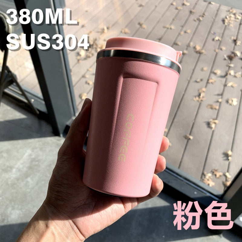 Sommer-Isolierbecher aus Edelstahl, Thermobecher, Kaffeebecher, doppelwandiger Auto-Becher, Geschenkbecher mit Smart-Display, personalisierbar