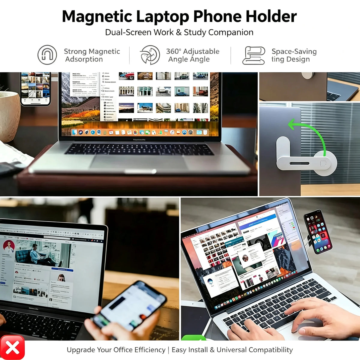 2026 Magnetic Laptop Phone Holder