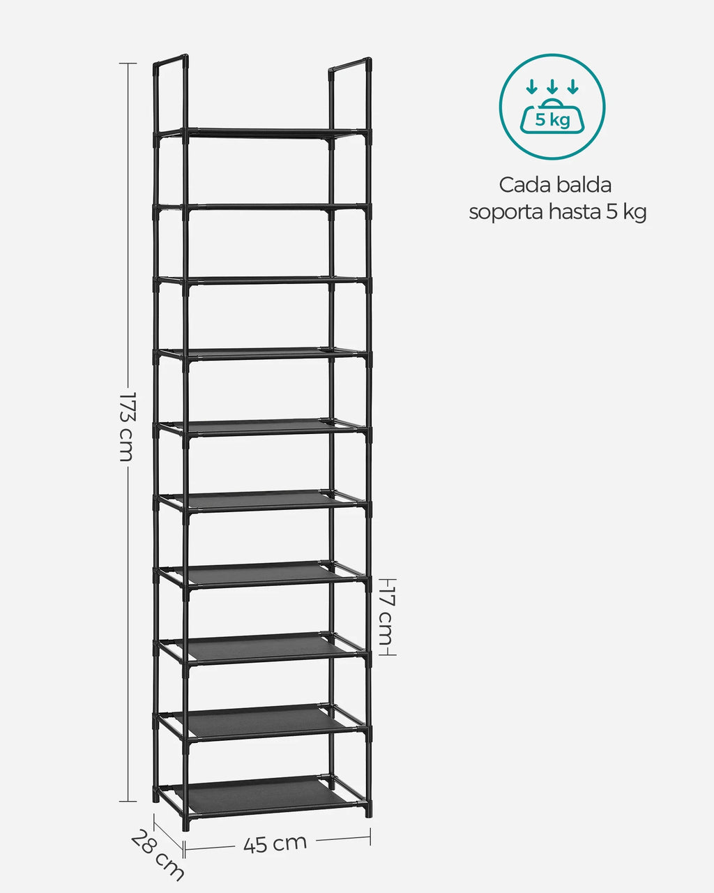 10-Tier Shoe Storage Rack