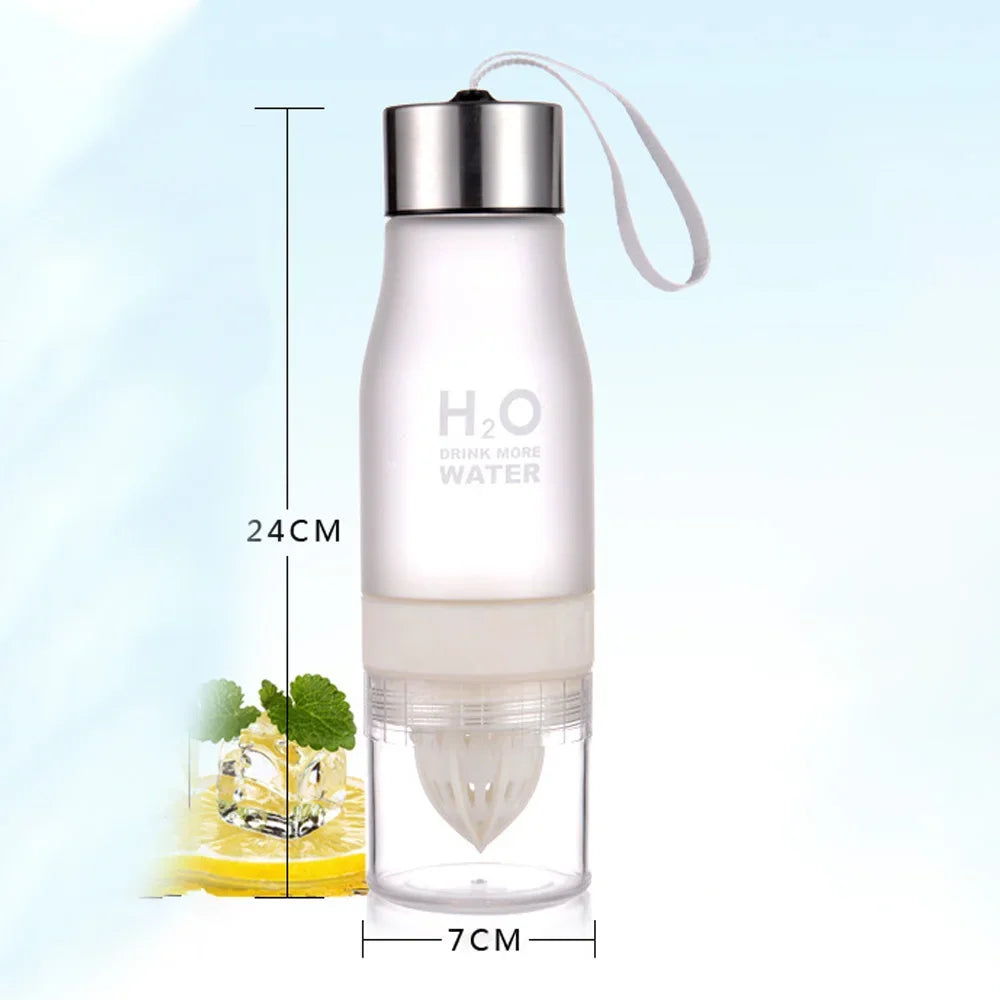 H2O Trinkflasche mit Fruchteinsatz
