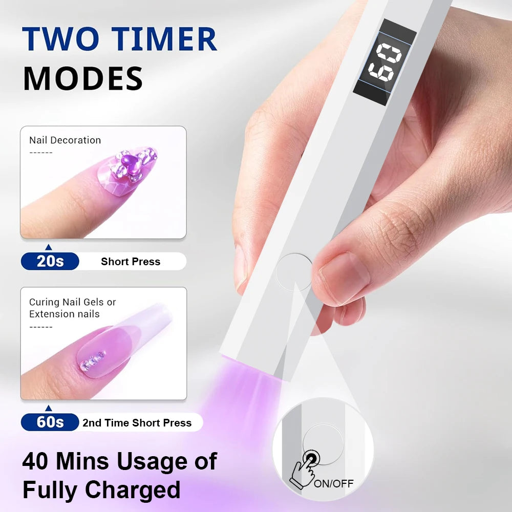 Mini-UV-Nagellampe, wiederaufladbar