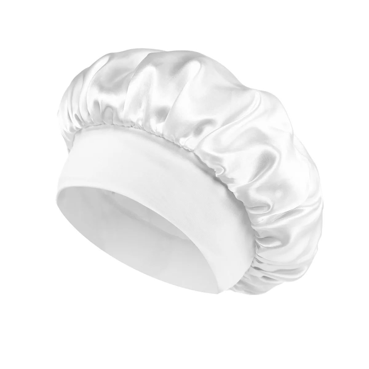 Weiche, seidengefütterte Haube aus Satin
