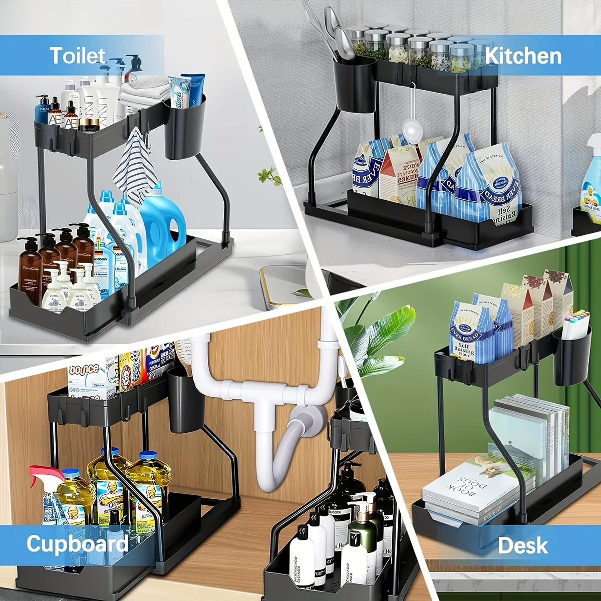 2 Tier Under Sink Organizer