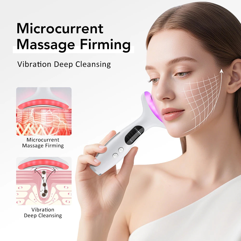 LED Lights Neck & Face Beauty Device Face Lifting Machine Tool