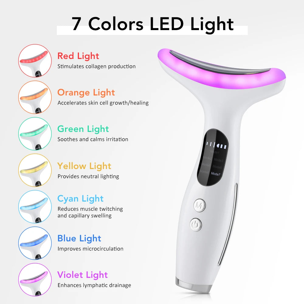 LED Lights Neck & Face Beauty Device Face Lifting Machine Tool