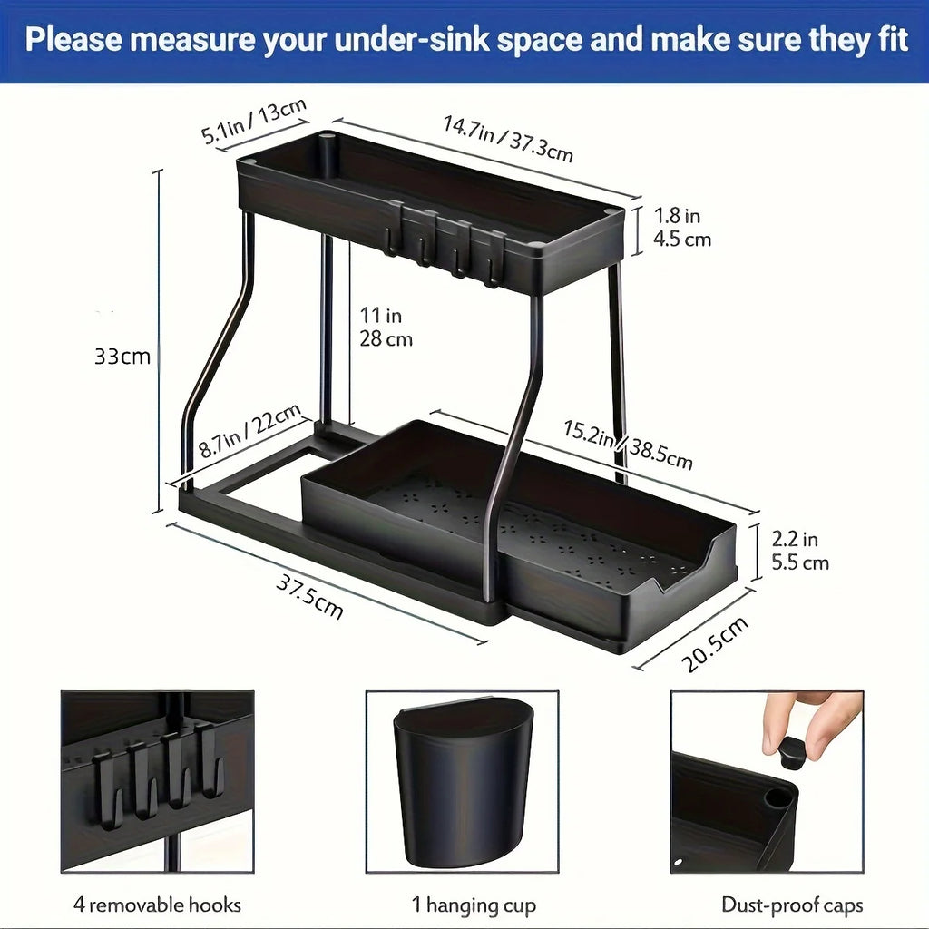 2 Tier Under Sink Organizer