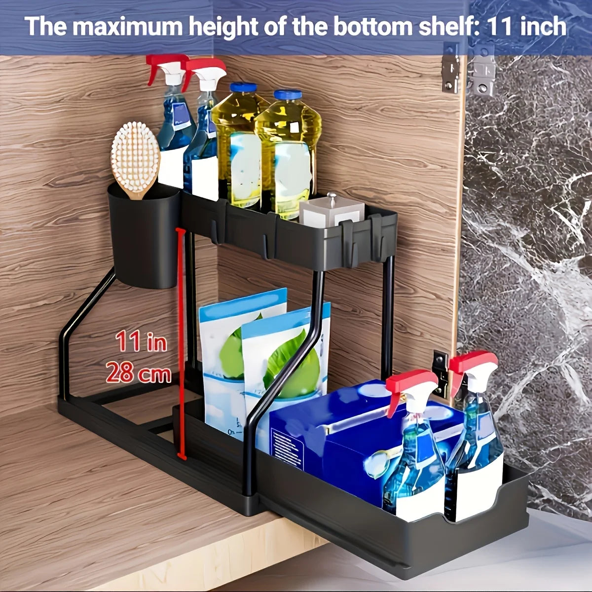 2 Tier Under Sink Organizer